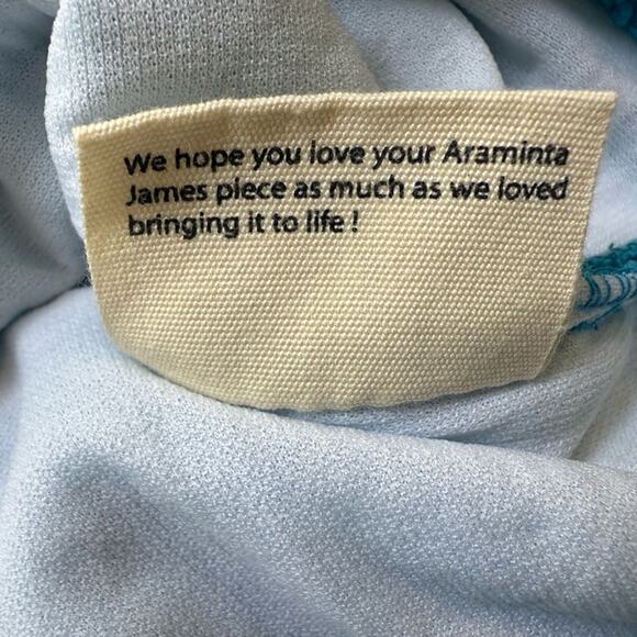 NWOT Free People Araminta James The Lolita Crinkle Top Azure Blue Size Medium - Picture 9 of 12